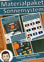 Vorschau - Stundenentwürfe - Materialpaket Sonnensystem (Flipbook, Steckbriefe, Tafelmaterial) - Deckblatt