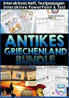 Vorschau - Arbeitsblätter - Antikes Griechenland BUNDLE | Sparpaket: Interaktives Heft, Interaktive PowerPoint, Textpassagen+Arbeitsblätter & Test | Homeschooling | Distanzunterricht - Deckblatt