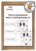 Vorschau - Arbeitsblätter - Musikstunde: Meine Lieblingssänger/in + Band - Deckblatt