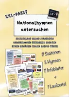Vorschau - Arbeitsblätter - XXL-Paket: Nationalhymnen untersuchen: 11 Hymnen - Deckblatt