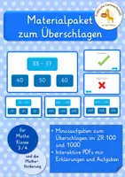 Vorschau - Fördermaterial/Inklusion - interaktive PDFs - Überschlagen - Minusaufgaben - Deckblatt