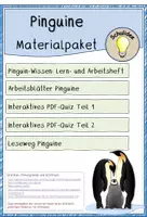 Vorschau - Arbeitsblätter - Materialpaket: Pinguine - Deckblatt