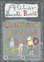 Vorschau - Mal- und Bastelvorlagen - ClipArts- Bundle - Handgemalte Buchstaben + Zahlen + Malvorlagen - Deckblatt
