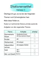 Vorschau - Arbeitsblätter - Mathearbeit Klasse 3 mit Material zur Vorbereitung - Deckblatt
