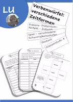 Vorschau - Arbeitsblätter - Zeitwürfel verschiedene Zeitformen - Deckblatt