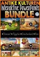 Vorschau - Stundenentwürfe - Antike Kulturen Interaktive PowerPoints BUNDLE - Steinzeit, Altes Ägypten, Antikes Griechenland & Antikes Rom - Deckblatt