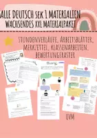 Vorschau - Stundenentwürfe - XXL Materialpaket Sek1 Deutsch Materialien - Deckblatt