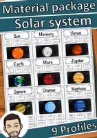 Vista previa - Unidades / Secuencias / Situaciones de Aprendizaje - Solar system - material package solar system - English - Portada