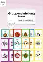 Vorschau - Anderer Materialtyp - Gruppeneinteilung Europa-Version für 18, 24 und 28 SuS - Deckblatt