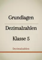 Vorschau - Präsentationen/Tafelbilder - Tafelbilder - Grundlagen Dezimalzahlen Klasse 5 (Materialpaket) - Deckblatt