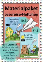 Vorschau - Arbeitsblätter - Materialpaket Lesereise-Heftchen Nr. 5 Ostern + Nr. 6 Frühing - Deckblatt