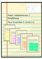 Vorschau - Aufgabenkarten - Paket Vokabelkarten zu "Tous Ensemble 2", Unités 1-5 - Deckblatt