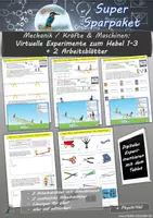 Vorschau - Arbeitsblätter - Sparpaket: Mechanik / Kräfte & Maschinen: Virtuelle Experimente zum Hebel 1-3 + 2 Arbeitsblätter - Deckblatt