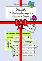 Vorschau - Arbeitsblätter - Frühlings-Paket: 2 Partnerlesekarten Spiele - Deckblatt