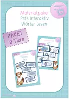 Vorschau - Interaktives Material - Materialpaket - Wörter lesen interaktiv 9 Pets - Deckblatt