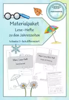 Vorschau - Arbeitsblätter - Materialpaket: Lese-Heft/Lese-Mal-Blätter zu den Jahreszeiten - Deckblatt