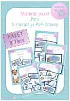 Vorschau - Audio-Dateien - Materialpaket - 5 interaktive PDF-Dateien 9 Pets - Deckblatt