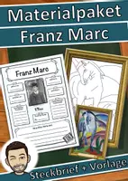 Vorschau - Arbeitsblätter - Materialpaket Franz Marc (Expressionismus) - Deckblatt