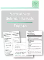 Vorschau - Stundenentwürfe - Materialpaket Unterrichtbesuche/Prüfungsstunden Englisch Sek I - Deckblatt