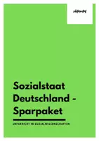 Vorschau - Unterrichtsreihen - Sozialstaat in Deutschland - Arbeitsblätter & Video (Sparpaket) - Deckblatt