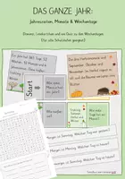 Vorschau - Arbeitsblätter - das Jahr: Jahreszeiten, Monate & Wochentage - Deckblatt