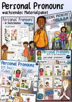 Vorschau - Arbeitsblätter - Personal Pronouns - Wachsendes Materialpaket - Deckblatt