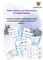 Vorschau - Spiele - Paket Analogieaufgaben Mathe Kl 1 große und kleine Aufgaben - Deckblatt