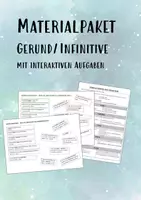 Vorschau - Arbeitsblätter - Materialpaket: Gerund Infinitive (Gerundium und Infinitiv) - Deckblatt