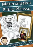 Vorschau - Arbeitsblätter - Materialpaket Pablo Picasso (Kubismus) - Deckblatt