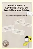 Vorschau - Arbeitsblätter - Materialpaket: Zwei Lerntheken rund um den Aufbau von Briefen - Deckblatt