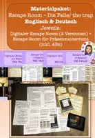 Vorschau - Arbeitsblätter - Paket: Escape room game - Die Falle (D)/ the trap (E)- digital & Präsenz - Deckblatt
