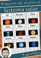 Vista previa - Hojas de trabajo - Sistema solar - paquete de material sistema solar - (Español) - Portada