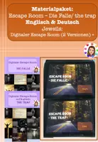 Vorschau - Spiele - Paket: Digitaler Escape room die Falle (D)/ the trap (E) (in je 2 Versionen) - Deckblatt