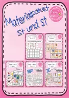 Vorschau - Bildkarten - Buchstabeneinführung St und st - Materialpaket - Deckblatt