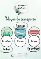 Vorschau - Spiele - Materialpaket - Moyen de transport - Verkehrsmittel Französisch - Deckblatt