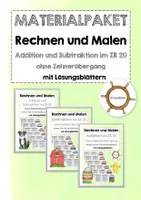 Vorschau - Arbeitsblätter - Materialpaket Rechenmalblätter Addition und Subtraktion ZR 20 (ohne Zehnerübergang) - Deckblatt