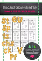 Vorschau - Arbeitsblätter - Buchstabenhefte Paket 5 Buchstaben SP ST TZ CHS CK PF V EU - Deckblatt