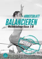 Vorschau - Arbeitsblätter - Materialpaket Wochenchallenge Balancieren Kl. 5-10 mit Arbeitsblatt - Deckblatt