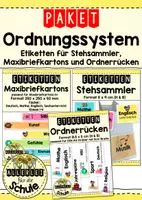 Vorschau - Anderer Materialtyp - Ordnungssystem - Paket (Etiketten für Maxibriefkartons & Stehsammler, Ordnerrücken) (Design 1) - Deckblatt