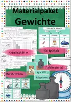 Vorschau - Arbeitsblätter - Materialpaket Gewichte - Deckblatt