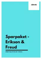 Vorschau - Arbeitsblätter - Sparpaket Freud & Erikson ( Arbeitsblätter mit Videos für HomeSchooling) - Deckblatt