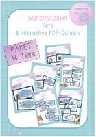 Vorschau - Audio-Dateien - Materialpaket - 6 interaktive PDF-Dateien 14 Pets - Deckblatt