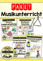 Vorschau - Arbeitsblätter - Musik-Paket - vier Materialien für den Musikunterricht - Deckblatt