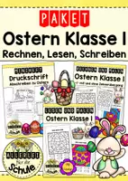 Vorschau - Arbeitsblätter - Lernspaß zu Ostern für Klasse 1 - Rechnen, Lesen, Schreiben - Deckblatt