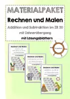 Vorschau - Arbeitsblätter - Materialpaket Rechenmalblätter Addition und Subtraktion ZR 20 (mit ZÜ) - Deckblatt