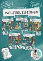 Vorschau - selbst erstellte Cliparts/Grafiken - XL-Cliparts-Paket "Weltreligionen" / Islam, Judentum, Christentum, Hinduismus, Buddhismus - Deckblatt