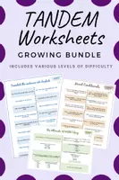 Vista previa - Hojas de trabajo - Growing Bundle: Tandem Worksheets for practising grammar and vocabulary - Portada