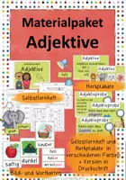 Vorschau - Arbeitsblätter - Materialpaket Adjektive - Deckblatt