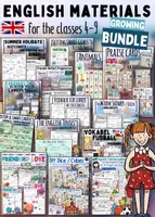 Vista previa - Hojas de trabajo - English Materials Class 4-9 BUNDLE - Portada