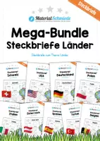 Vorschau - Arbeitsblätter - Mega-Bundle: Steckbriefe Länder (36 Arbeitsblätter) - Deckblatt